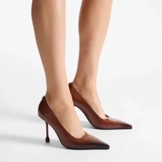 Ixia 95 Pumps i cognacfärgat, sprayat spazzolato-läder