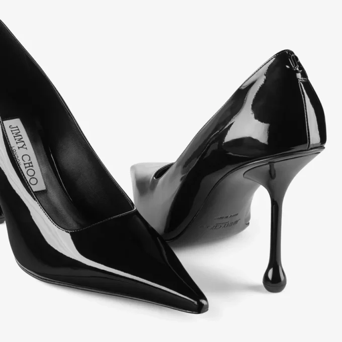 Ixia 95 svarta pumps i lackläder Ixia 95 svarta pumps i lackläder