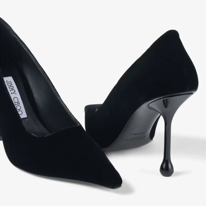 Ixia 95 svarta pumps i sammet Ixia 95 svarta pumps i sammet