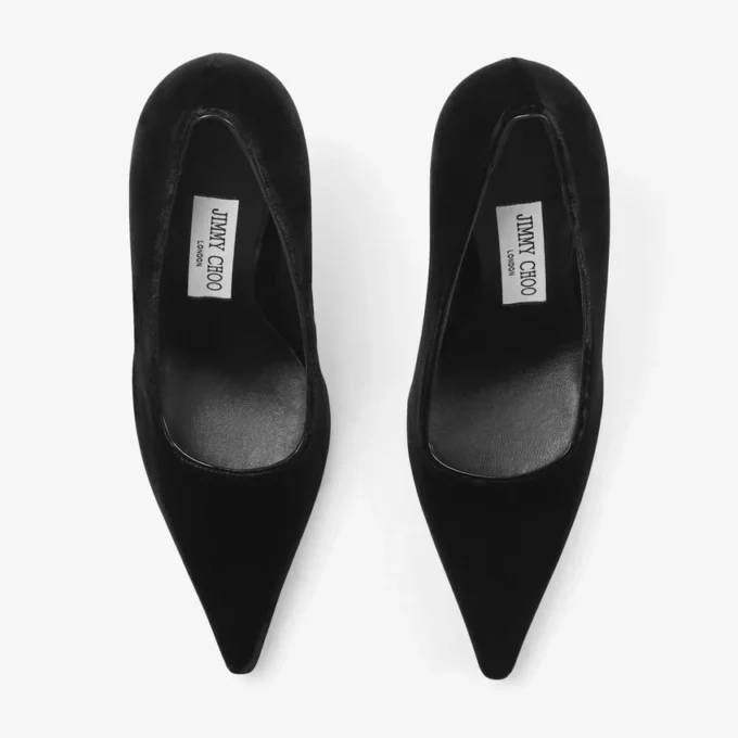 Ixia 95 svarta pumps i sammet Ixia 95 svarta pumps i sammet