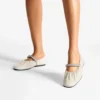 Jade Ballerina Latte Ballerinaskor i mjukt nappaläder med kristallrem Jade Ballerina Latte Ballerinaskor i mjukt nappaläder med kristallrem
