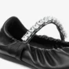 Jade Ballerina Svarta ballerinaskor i mjukt nappaläder med kristallrem Jade Ballerina Svarta ballerinaskor i mjukt nappaläder med kristallrem