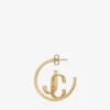 Jc Monogram Hoops Guldfinish metall Jc Monogram Hoops