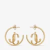 Jc Monogram Hoops Guldfinish metall Jc Monogram Hoops