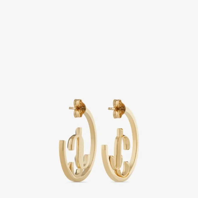 Jc Monogram Hoops Guldfinish metall Jc Monogram Hoops