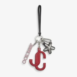 Jc Multi Charm Röd & Candy Pink Kalvskinn Stjärnlogotyp Väska Charm Jc Multi Charm Röd & Candy Pink Kalvskinn Stjärnlogotyp Väska Charm