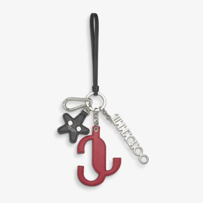 Jc Multi Charm Röd & Candy Pink Kalvskinn Stjärnlogotyp Väska Charm Jc Multi Charm Röd & Candy Pink Kalvskinn Stjärnlogotyp Väska Charm