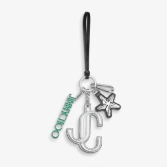 Jc Multi Charm silver- och grönmetallisk nappa-väska med stjärnlogotyp Jc Multi Charm silver- och grönmetallisk nappa-väska med stjärnlogotyp