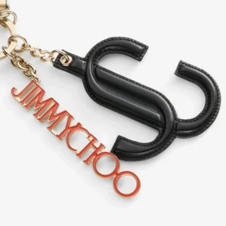 Jc Multi Charm Svart & orange kalvskinnsväskberlock med stjärnlogotyp Jc Multi Charm Svart & orange kalvskinnsväskberlock med stjärnlogotyp