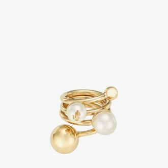 Jc Multi Pearl Ring – guldfärgad metallring med pärlor Jc Multi Pearl Ring – guldfärgad metallring med pärlor
