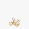 Jc Multi Pearl Ring – guldfärgad metallring med pärlor