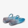 Jelly Denim Degradé Jelly Ballerina-ballerinaskor med kristallprydnader Jelly Denim Degradé Jelly Ballerina-ballerinaskor med kristallprydnader