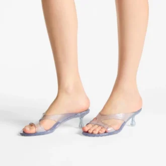 Jelly Drop 50 silverglittrande jelly-sandaler