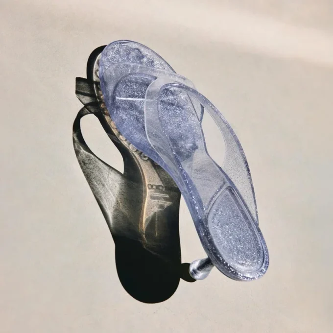 Jelly Drop 50 silverglittrande jelly-sandaler Jelly Drop 50 silverglittrande jelly-sandaler