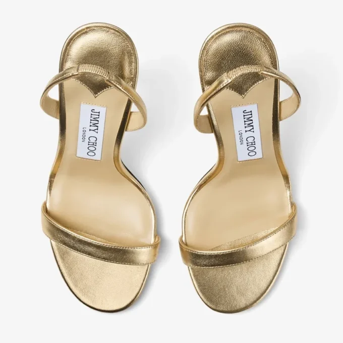 Jenn 100 sandaler i guldmetalliskt nappaläder Jenn 100 sandaler i guldmetalliskt nappaläder