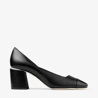 Jenson 65 svarta pumps i lackläder och nappaläder