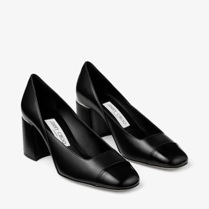 Jenson 65 svarta pumps i lackläder och nappaläder Jenson 65 svarta pumps i lackläder och nappaläder