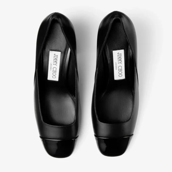 Jenson 65 svarta pumps i lackläder och nappaläder Jenson 65 svarta pumps i lackläder och nappaläder