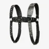 Jimmy Choo Noir Kei Ninomiya All Stars Harness Svart seletyg i slätt kalvskinn med  metalliska stjärndekorationer