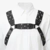 Jimmy Choo Noir Kei Ninomiya All Stars Harness Svart seletyg i slätt kalvskinn med  metalliska stjärndekorationer