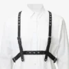 Jimmy Choo Noir Kei Ninomiya Single Star Harness Svart sel i slätt kalvskinn med metallprydnad i form av flera stjärnor