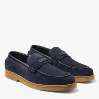 Josh Driver Navy Driver-skor i omvänt mocka Josh Driver Navy Driver-skor i omvänt mocka