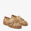 Kalia Loafer Loafers i naturligt blommigt vävt raffia och kalvskinn Kalia Loafer Loafers i naturligt blommigt vävt raffia och kalvskinn