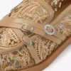 Kalia Loafer Loafers i naturligt blommigt vävt raffia och kalvskinn Kalia Loafer Loafers i naturligt blommigt vävt raffia och kalvskinn