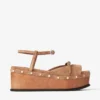 Kata 60 sandaler med kilklack i tofféfärgat sammet Kata 60 sandaler med kilklack i tofféfärgat sammet