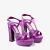 Kesia 120 sandaler i violett orkidé-satin Kesia 120 sandaler i violett orkidé-satin