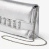 Kya silvermetallisk nappaläderclutch Kya silvermetallisk nappaläderclutch