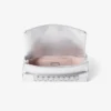 Kya silvermetallisk nappaläderclutch Kya silvermetallisk nappaläderclutch