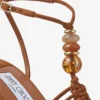 Lemi Wedge 100 Tan Mix mockasandaler med pärlor Lemi Wedge 100 Tan Mix mockasandaler med pärlor