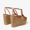 Lemi Wedge 100 Tan Mix mockasandaler med pärlor Lemi Wedge 100 Tan Mix mockasandaler med pärlor