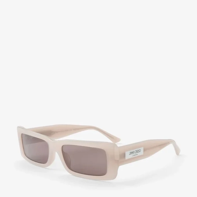 Lennon Opal Taupe rektangulära solglasögon