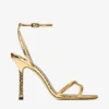 Leo 100 guldfärgad läder sandal