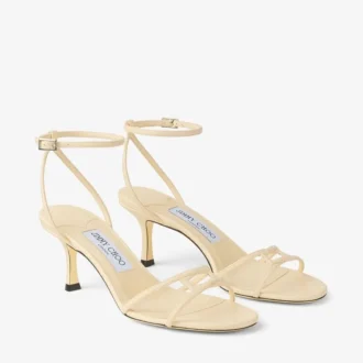 Leo 65 Buttermilk Elaphe-mönstrad lädersandal