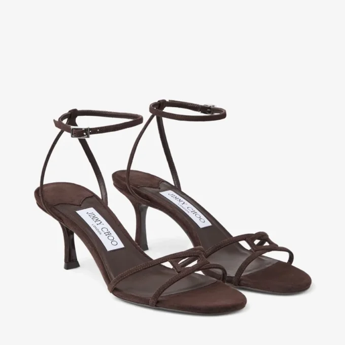 Leo 65 sandal i chokladbrunt mocka