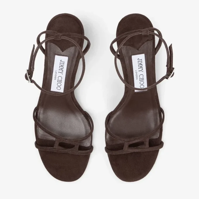 Leo 65 sandal i chokladbrunt mocka