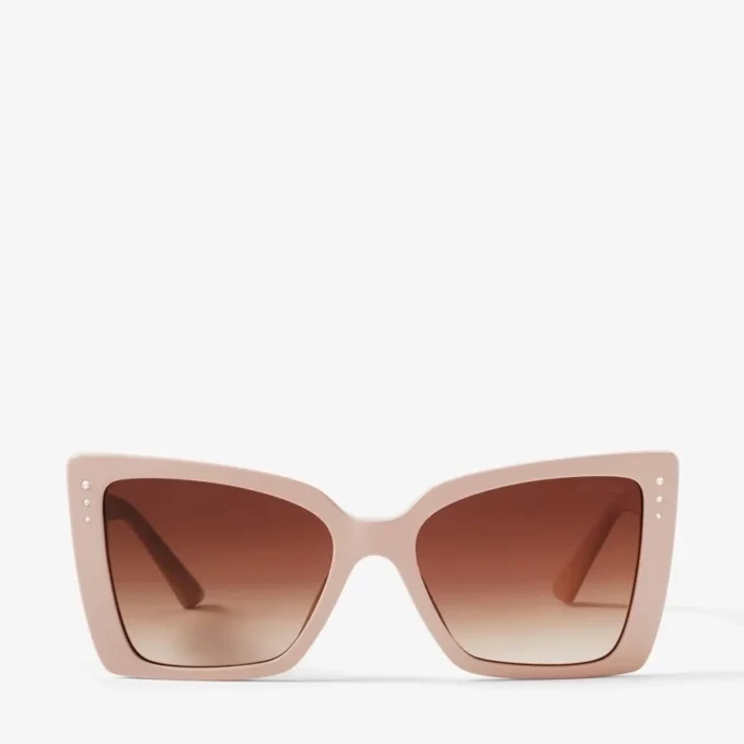 Lorea Beige solglasögon med fjärilsbåge