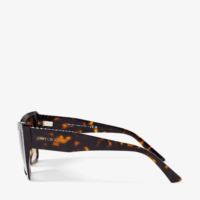 Lorea Brown Havana solglasögon med fjärilsformad båge Lorea Brown Havana solglasögon med fjärilsformad båge