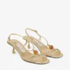 Lova 50 sandaler i guldmetalliskt nappaläder med pärlor Lova 50 sandaler i guldmetalliskt nappaläder med pärlor