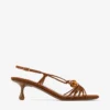 Lova 50 sandaler i tan-färgat mocka med pärlor Lova 50 sandaler i tan-färgat mocka med pärlor