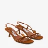 Lova 50 sandaler i tan-färgat mocka med pärlor Lova 50 sandaler i tan-färgat mocka med pärlor