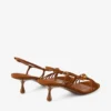 Lova 50 sandaler i tan-färgat mocka med pärlor Lova 50 sandaler i tan-färgat mocka med pärlor