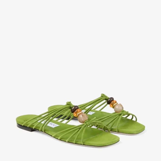 Lova Mule Flat Clover Mix mockaskor med pärlor Lova Mule Flat Clover Mix mockaskor med pärlor