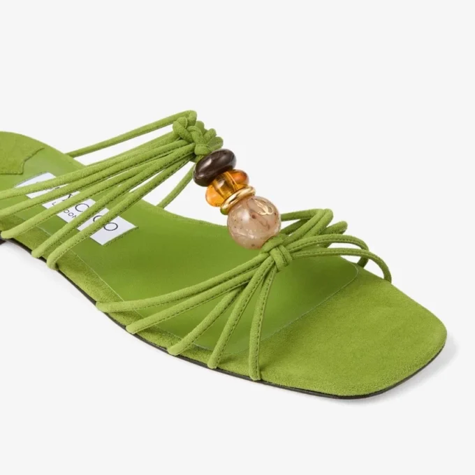 Lova Mule Flat Clover Mix mockaskor med pärlor Lova Mule Flat Clover Mix mockaskor med pärlor