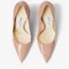 Love 100 spetsiga pumps i balettrosa lackläder med JC-emblem Love 100 spetsiga pumps i balettrosa lackläder med JC-emblem