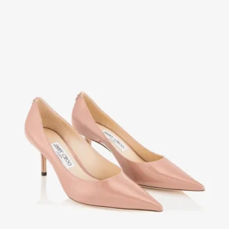 Love 65 pumps i balettrosa lackläder med JC-emblem