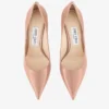 Love 65 pumps i balettrosa lackläder med JC-emblem Love 65 pumps i balettrosa lackläder med JC-emblem